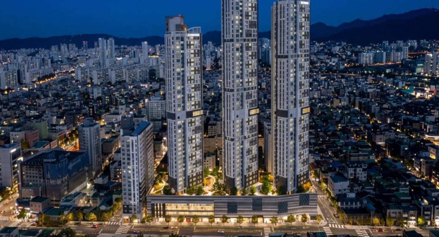 서대전 상떼빌 시그니처 단지조감도(주경)